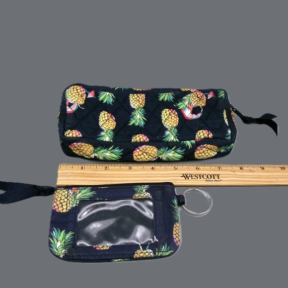 Vera Bradley Cosmetic Makeup Bag and ID Key Chain in Toucan Party - Picture 9 of 9